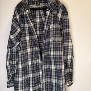 RedHead Black, White & Purple Plaid Long-Sleeve Button-Down Shirt